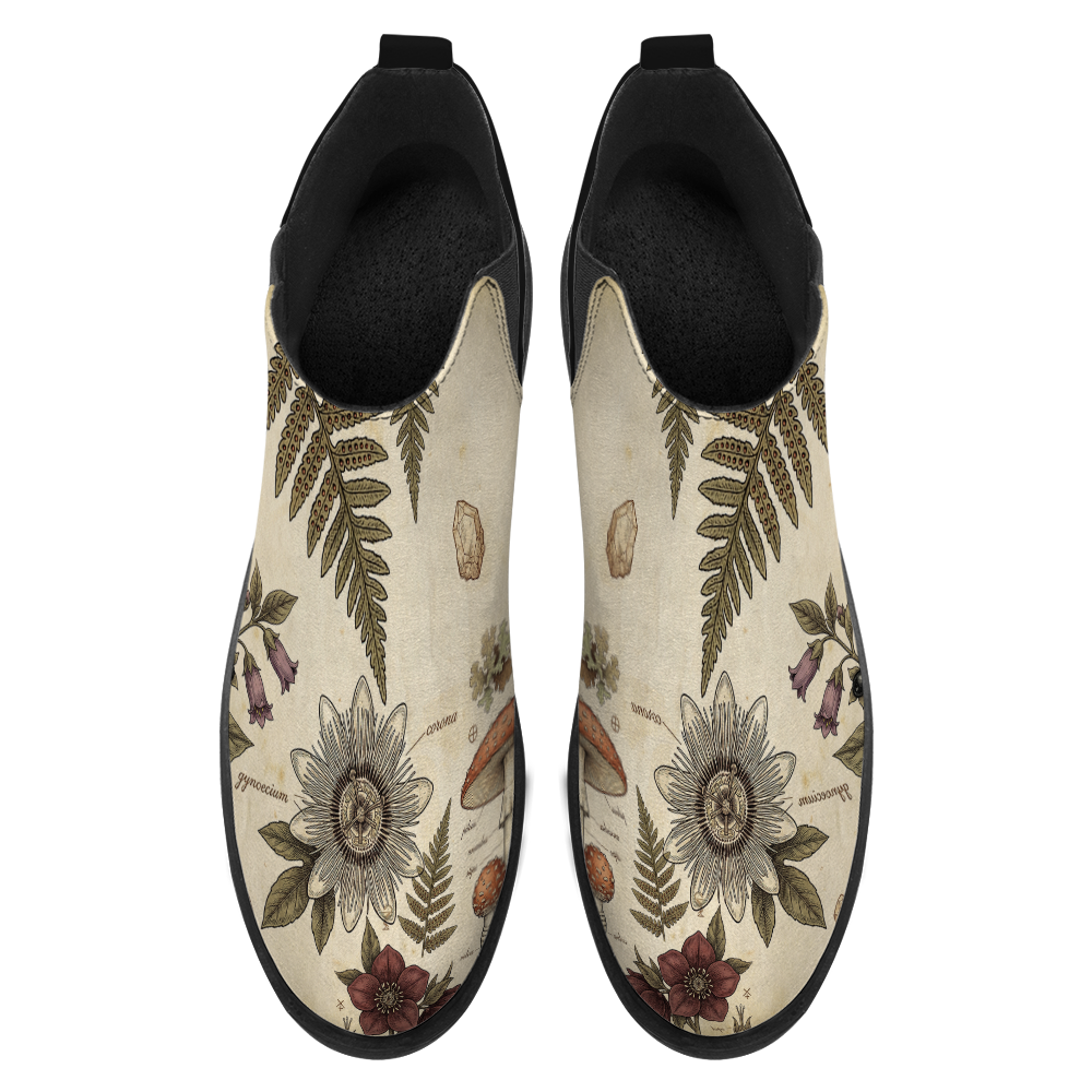 Materia Medica Chelsea Boots - top view showing insole on white background