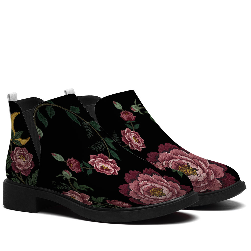 Paeonia Chelsea Boots - pair angle view on white background