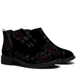 Thornveil Rose Chelsea Boots - pair angle view on white background