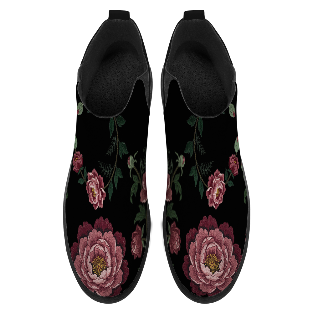 Paeonia Chelsea Boots - top view showing insole on white background