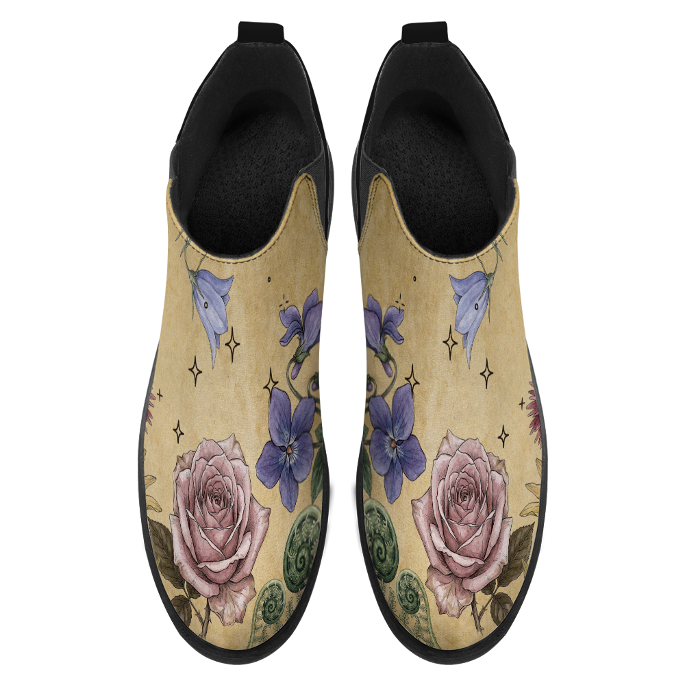 Herbarium Chelsea Boots - top view showing insole on white background