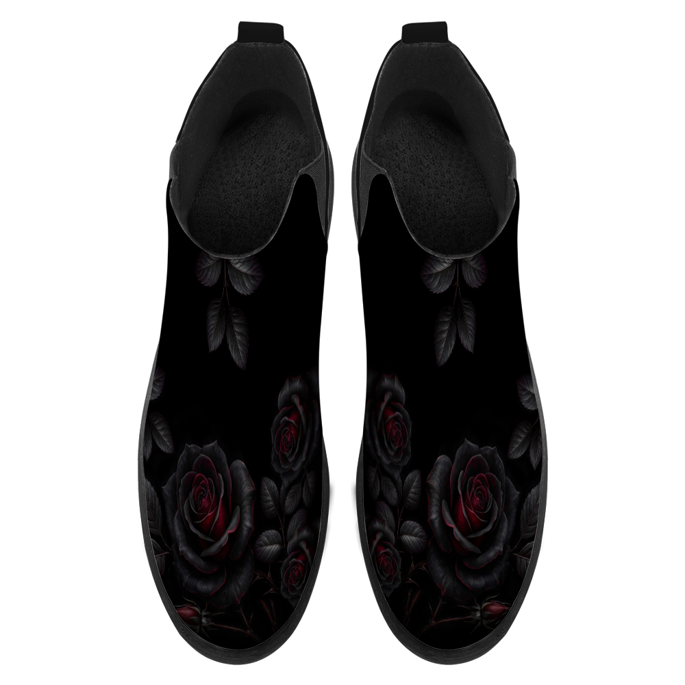Thornveil Rose Chelsea Boots - top view showing insole on white background