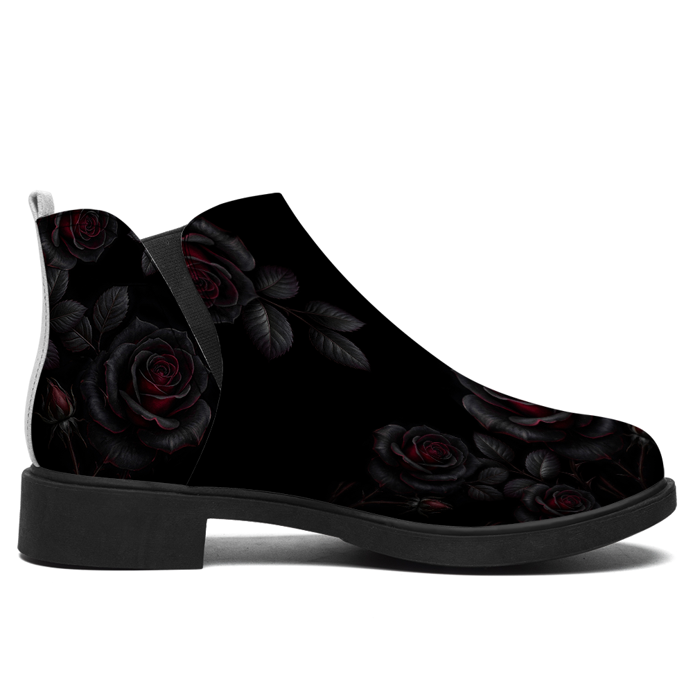 Thornveil Rose Chelsea Boots - single side view on white background