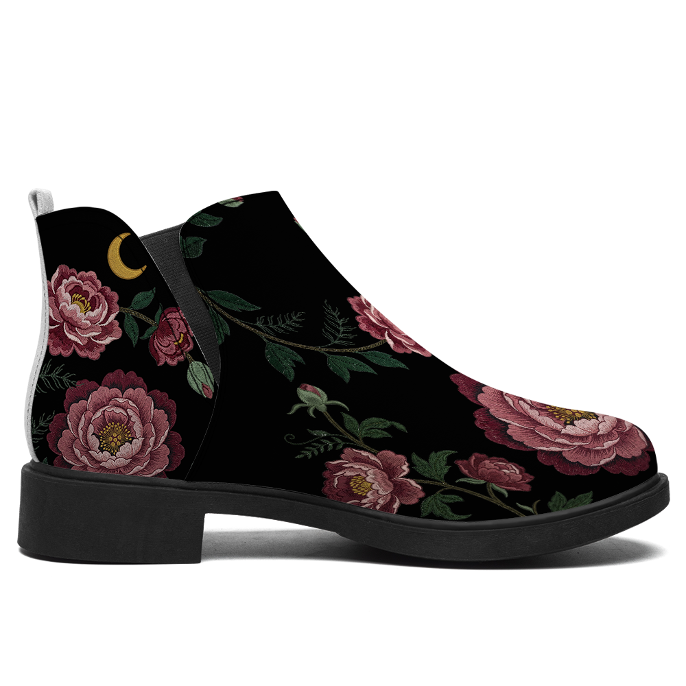 Paeonia Chelsea Boots - single side view on white background