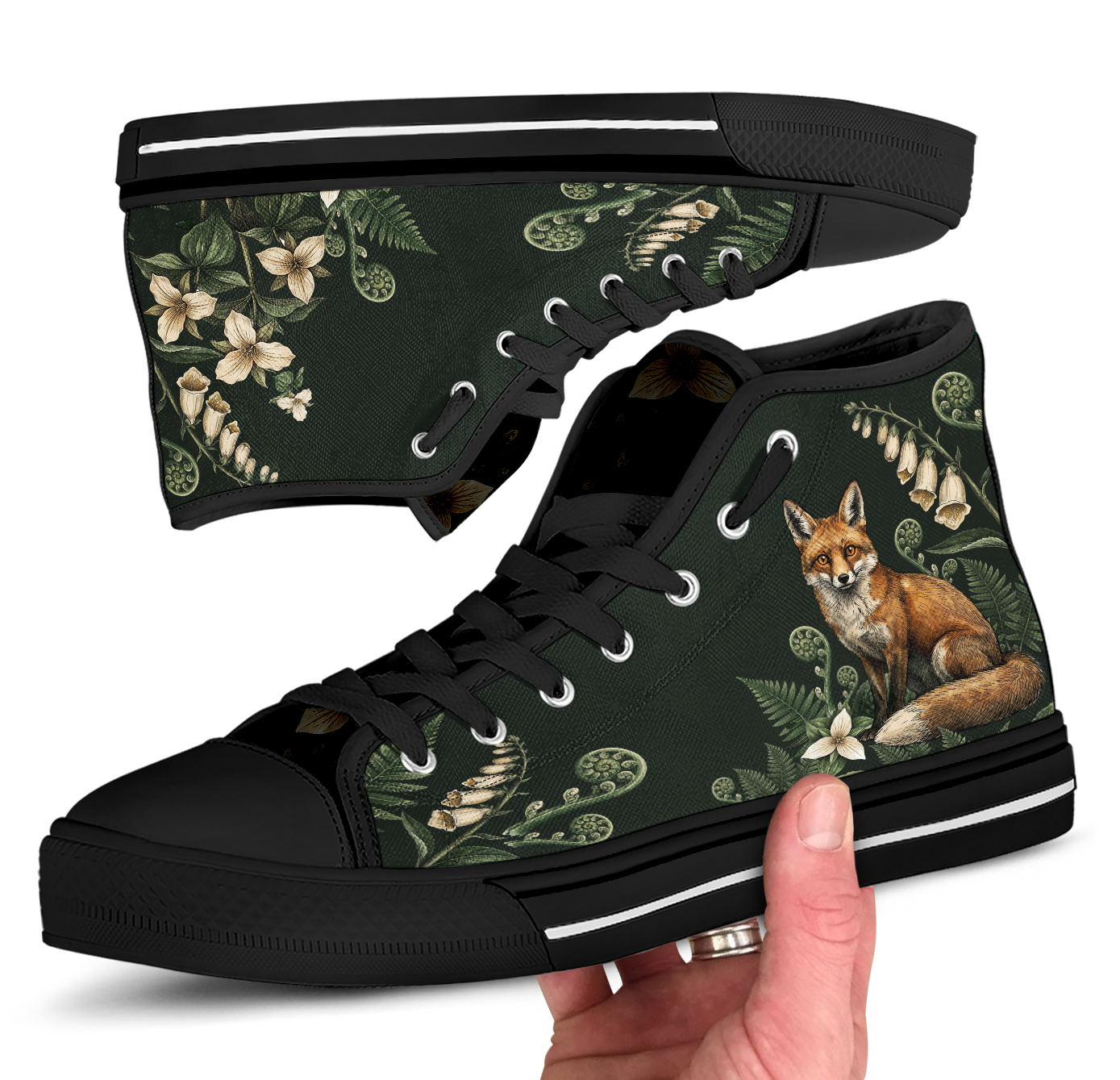 Vulpina High Tops - Black Sole pair