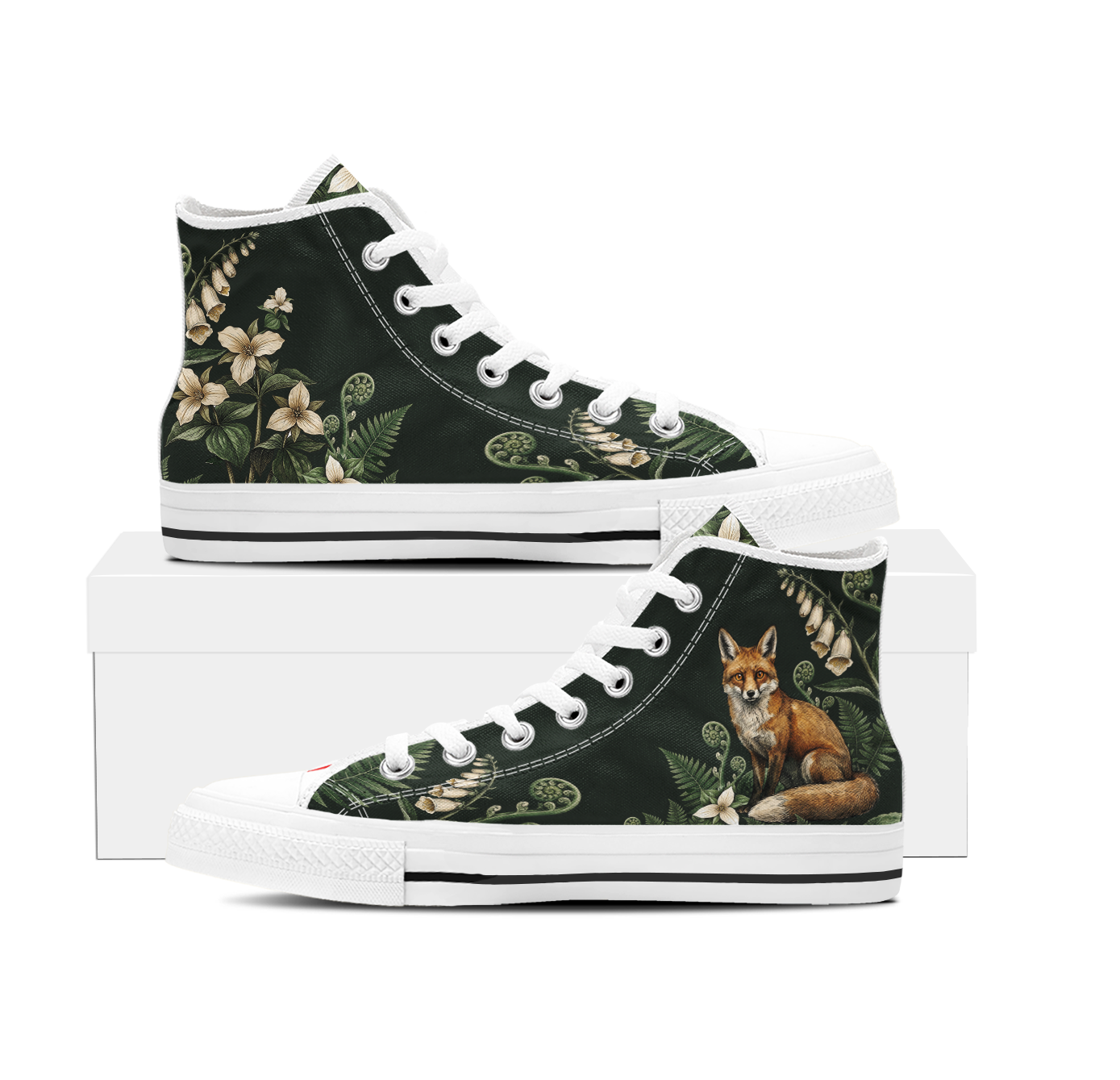 Vulpina High Tops - White Sole on box