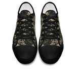 Ossuary Low Tops - clustered skulls entwined with dark ivy vines on a black ground