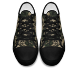 Ossuary Low Tops - clustered skulls entwined with dark ivy vines on a black ground