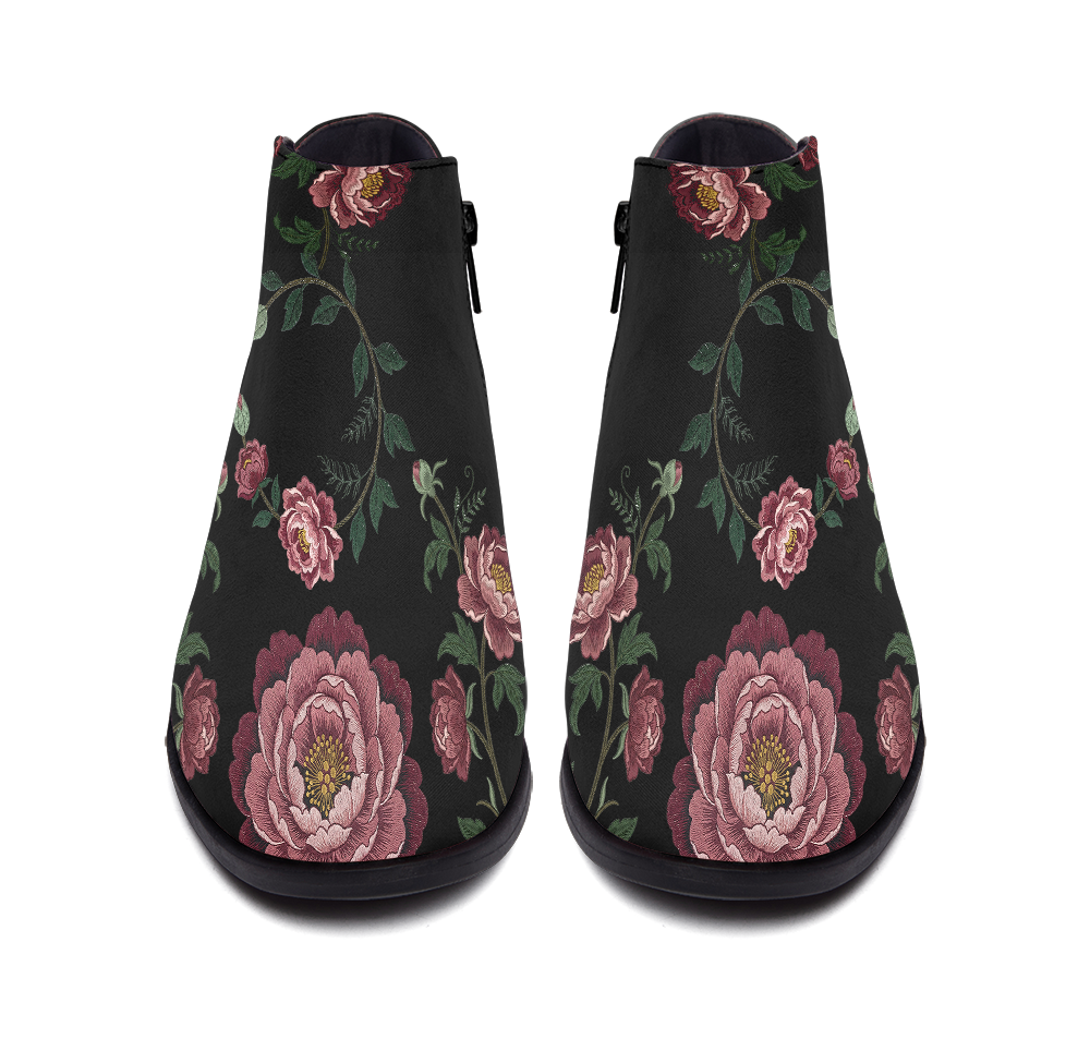 Paeonia Fashion Zip Boots
