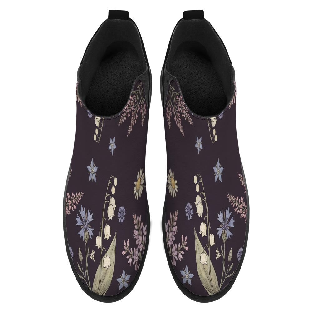 Achillea Chelsea Boots - top view showing insole on white background