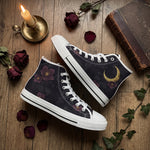 Vespertine High Tops white sole flat lay
