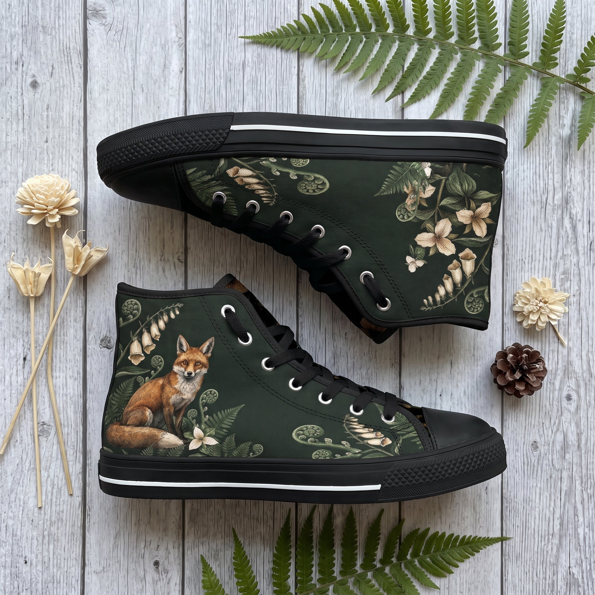 Vulpina High Tops - Printed artwork lifestyle