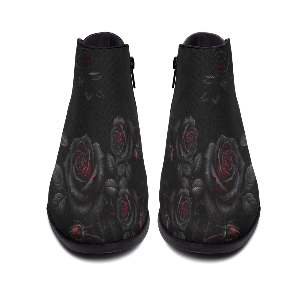 Thornveil Rose Fashion Zip Boots