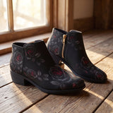 Thornveil Rose Fashion Zip Boots