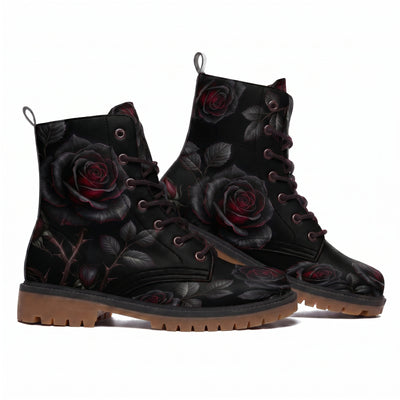 Thornveil Rose Vegan Leather Boots