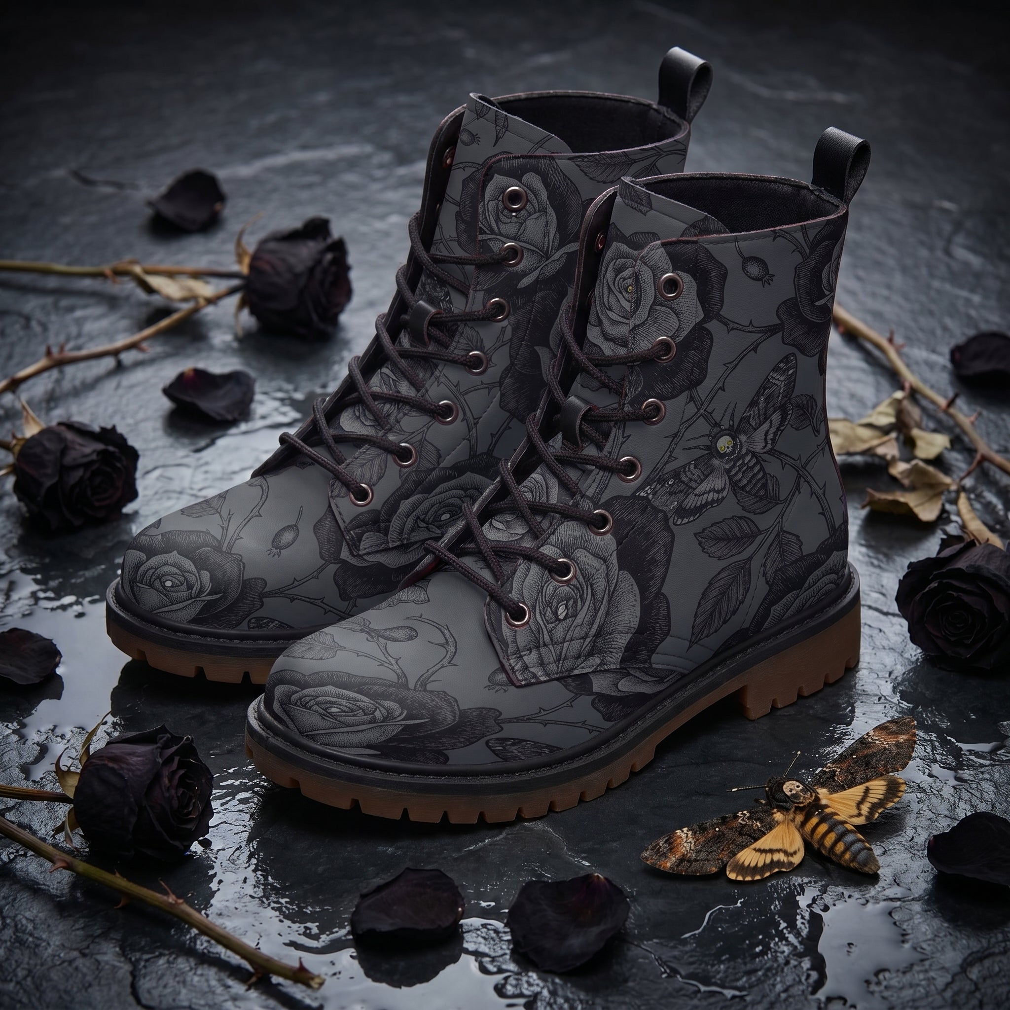 Acherontia Vegan Leather Boots lifestyle 3