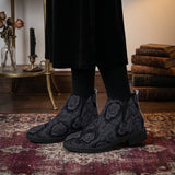 Acherontia Chelsea Boots — indoor bedroom rug lifestyle worn on model