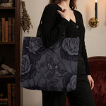 Acherontia Snap Tote Bag — indoor cottage lifestyle witchy room