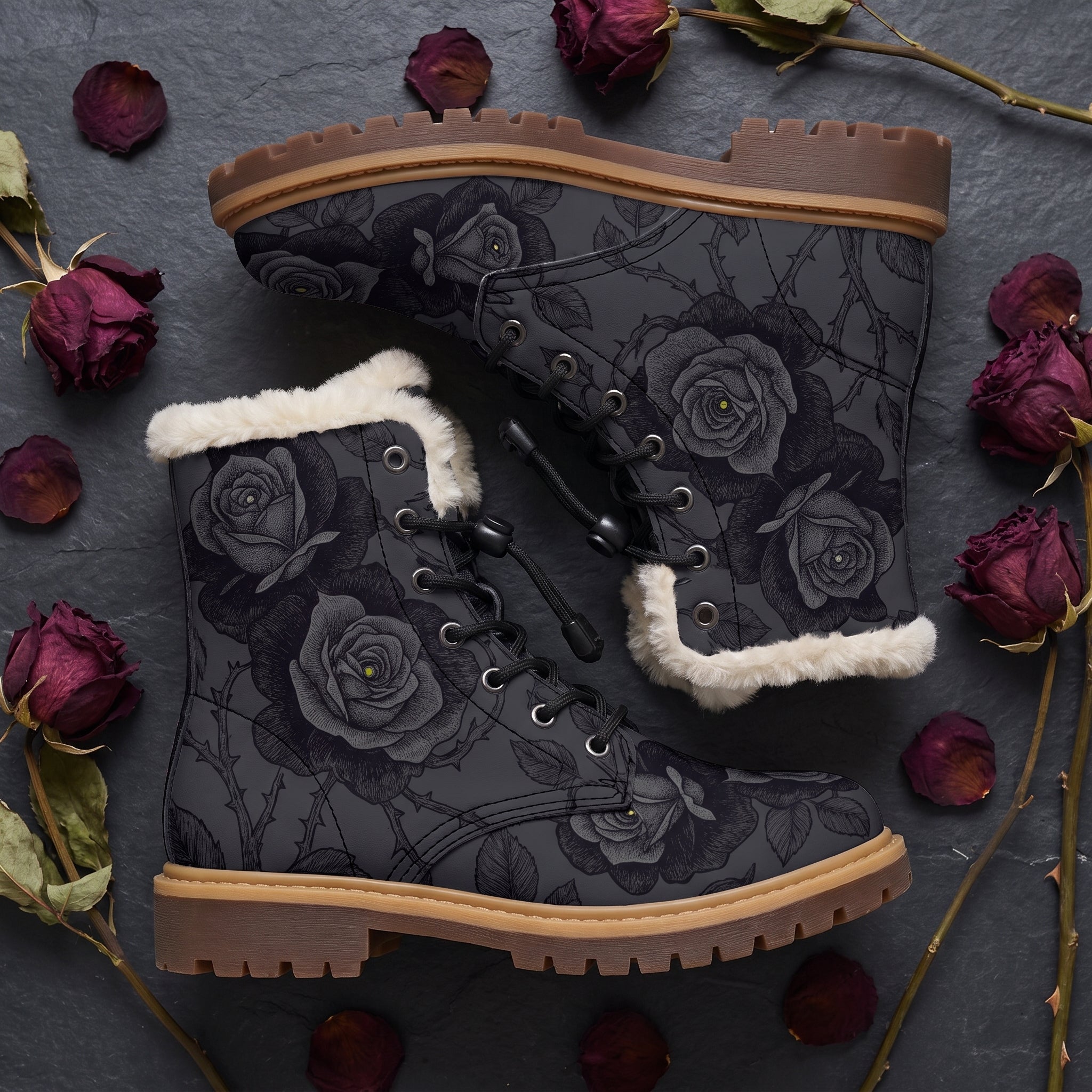 Acherontia Winter Boots - flat decor