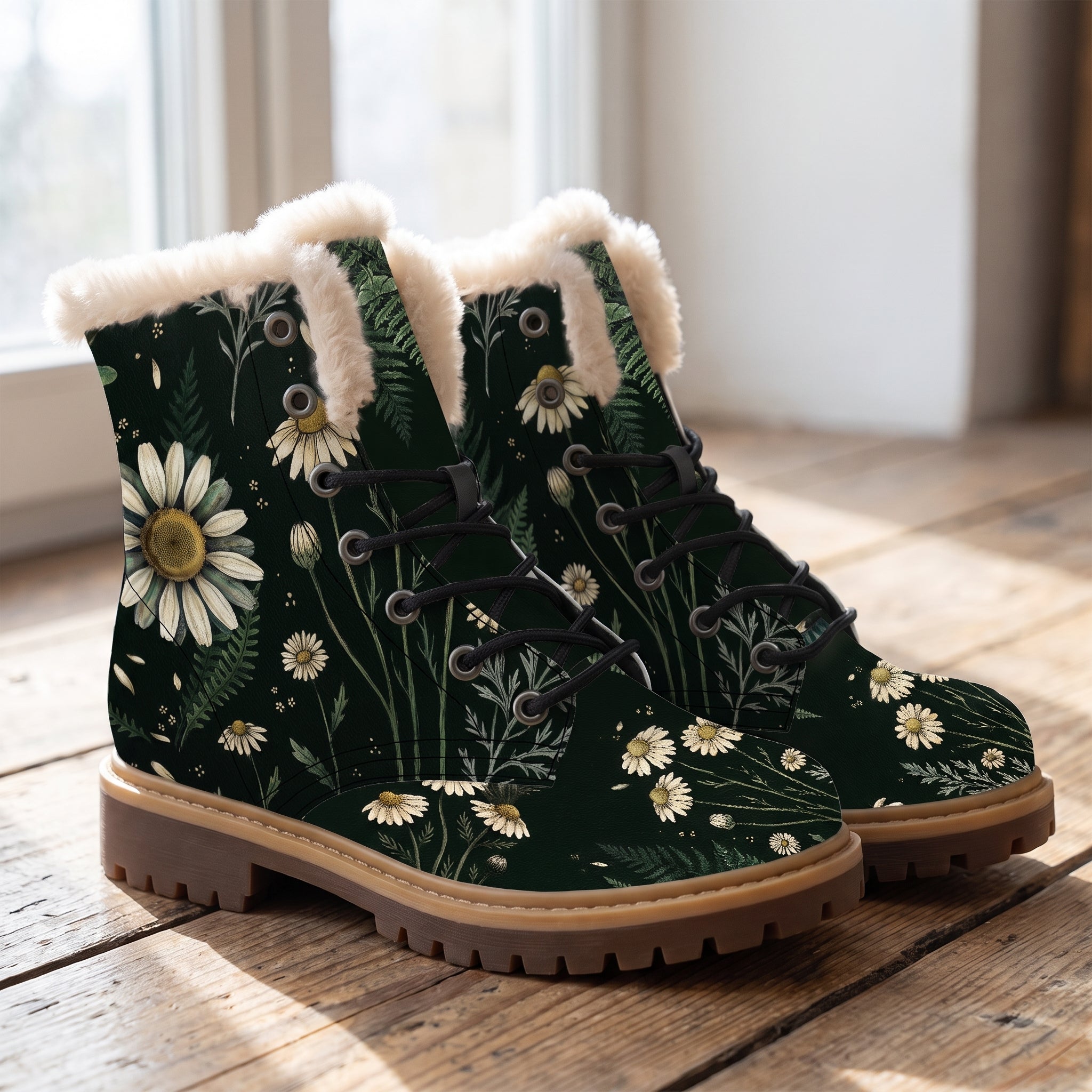 Matricaria Winter Boots - wood floor