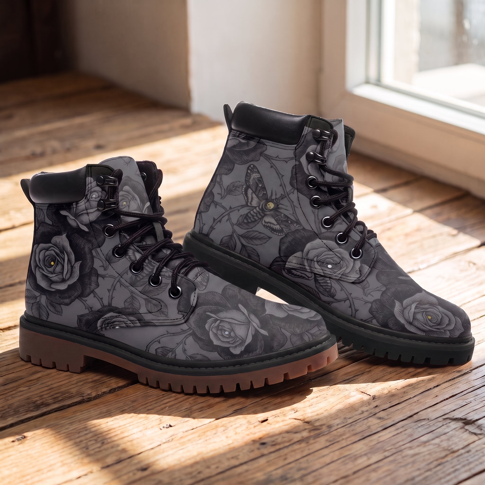 Acherontia Classic Boots - wood floor