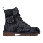 Acherontia Leather Boots — outer side view on white