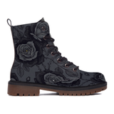 Acherontia Leather Boots — outer side view on white