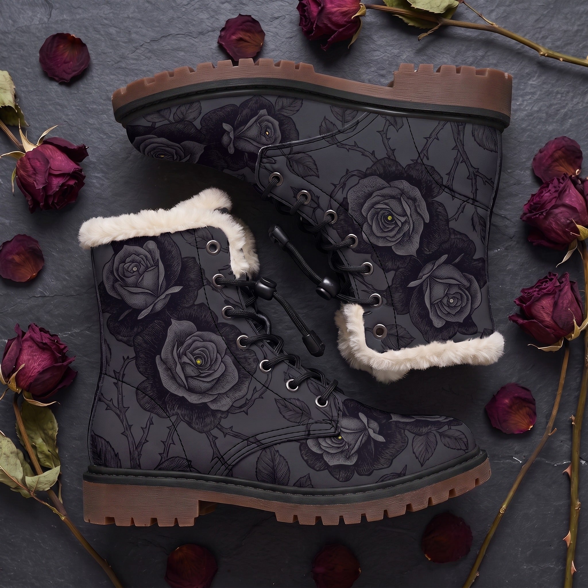 Acherontia Winter Boots - flat decor