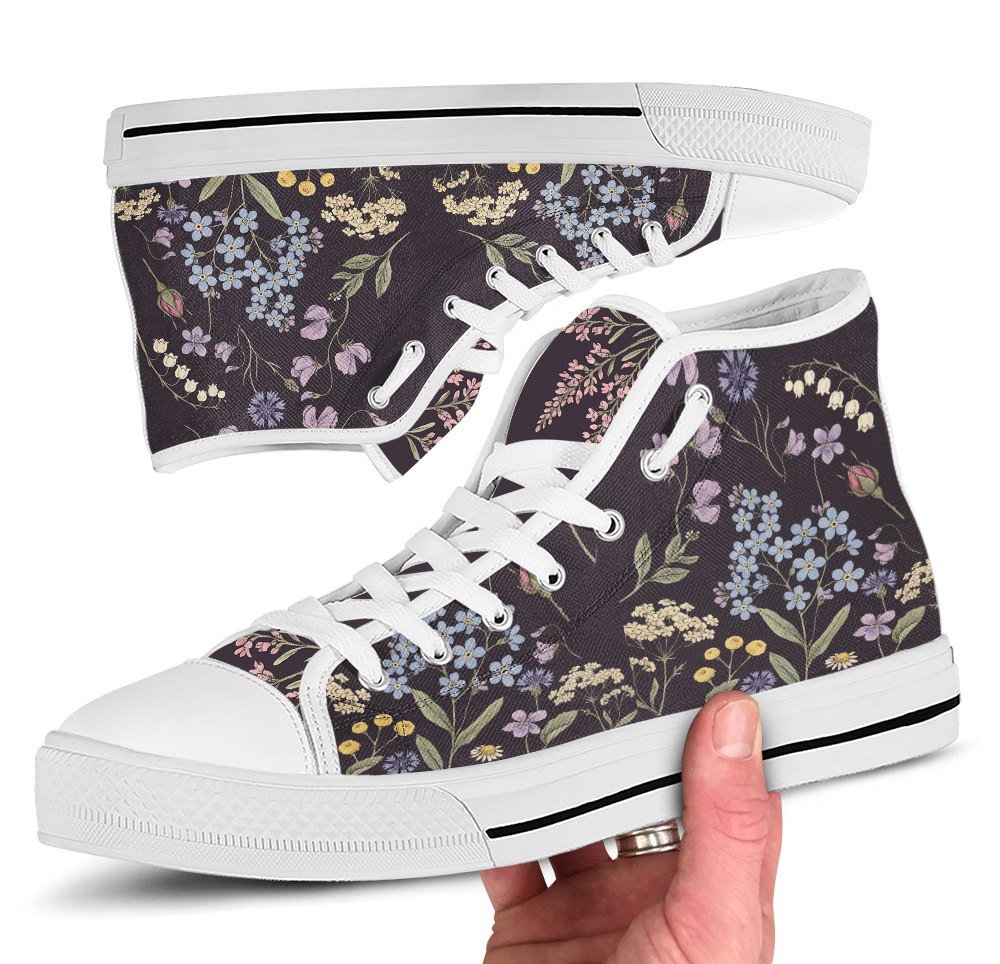 Achillea High Tops — white sole in hand
