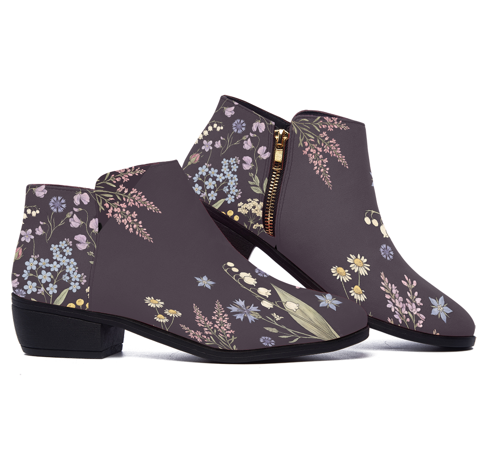 Achillea Fashion Zip Boots — side detail view