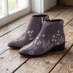 Achillea Fashion Zip Boots — wood floor lifestyle