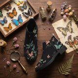 Aurelia Chelsea Boots - butterfly entomology flat lay with specimens parchment magnifier