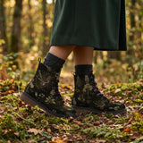 Belladonna boots forest walk — human wearing