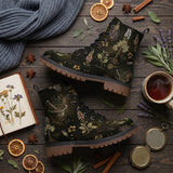 Belladonna boots flat-lay knitted scarf tea botanicals
