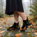 Calendula Chelsea Boots on cobblestone autumn forest path