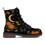 Calendula Leather Boots — outer side view on white