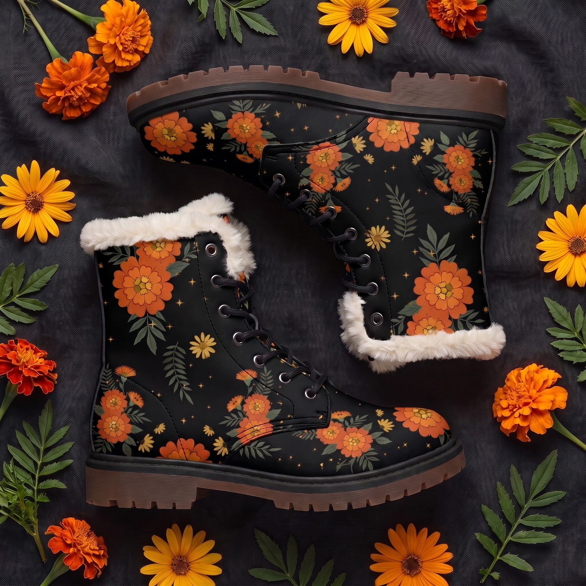 Calendula Winter Boots - flat decor