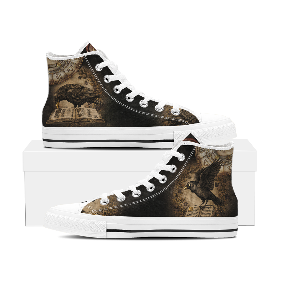 Corvus High Tops — white sole detail with box