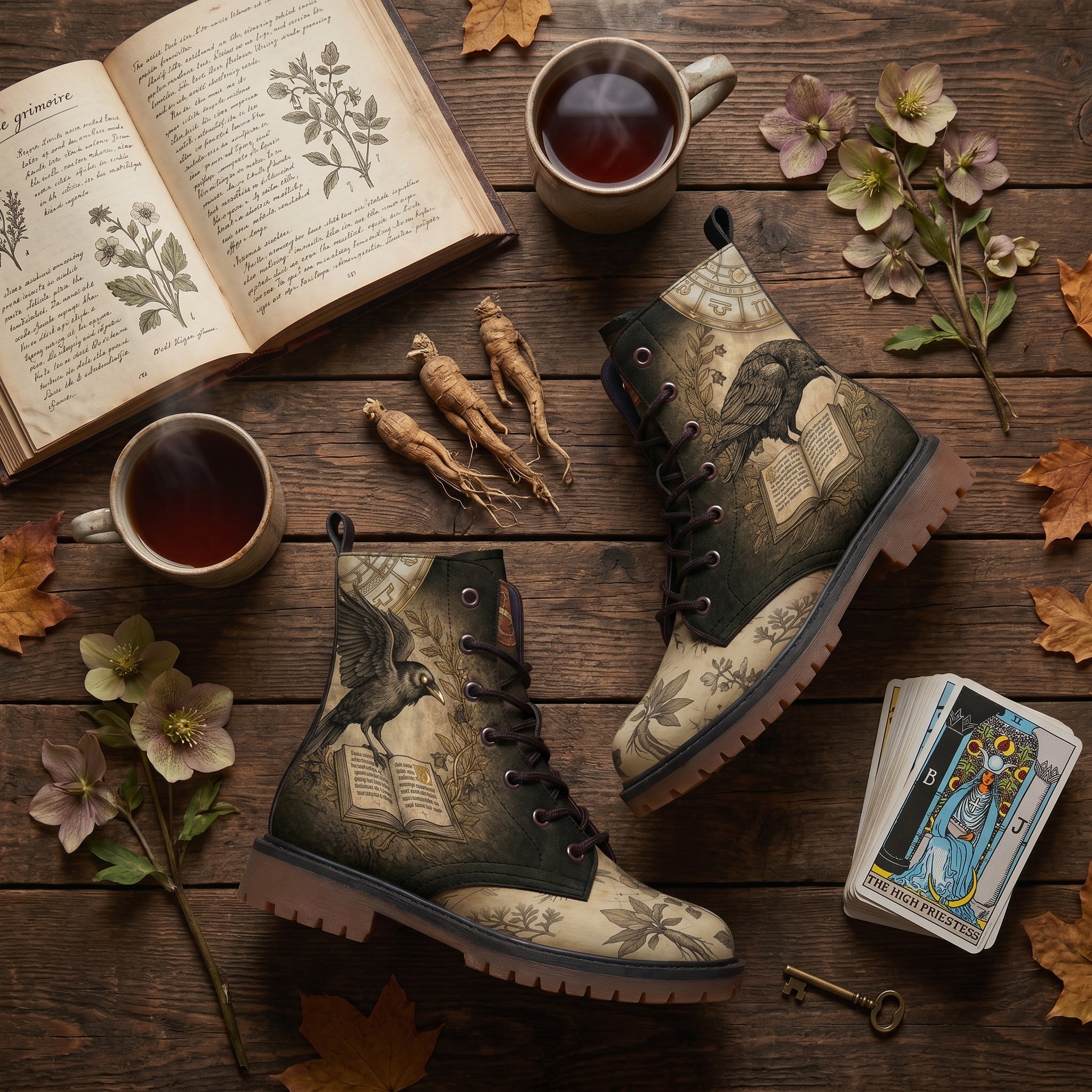 Corvus Vegan Leather Boots - on model