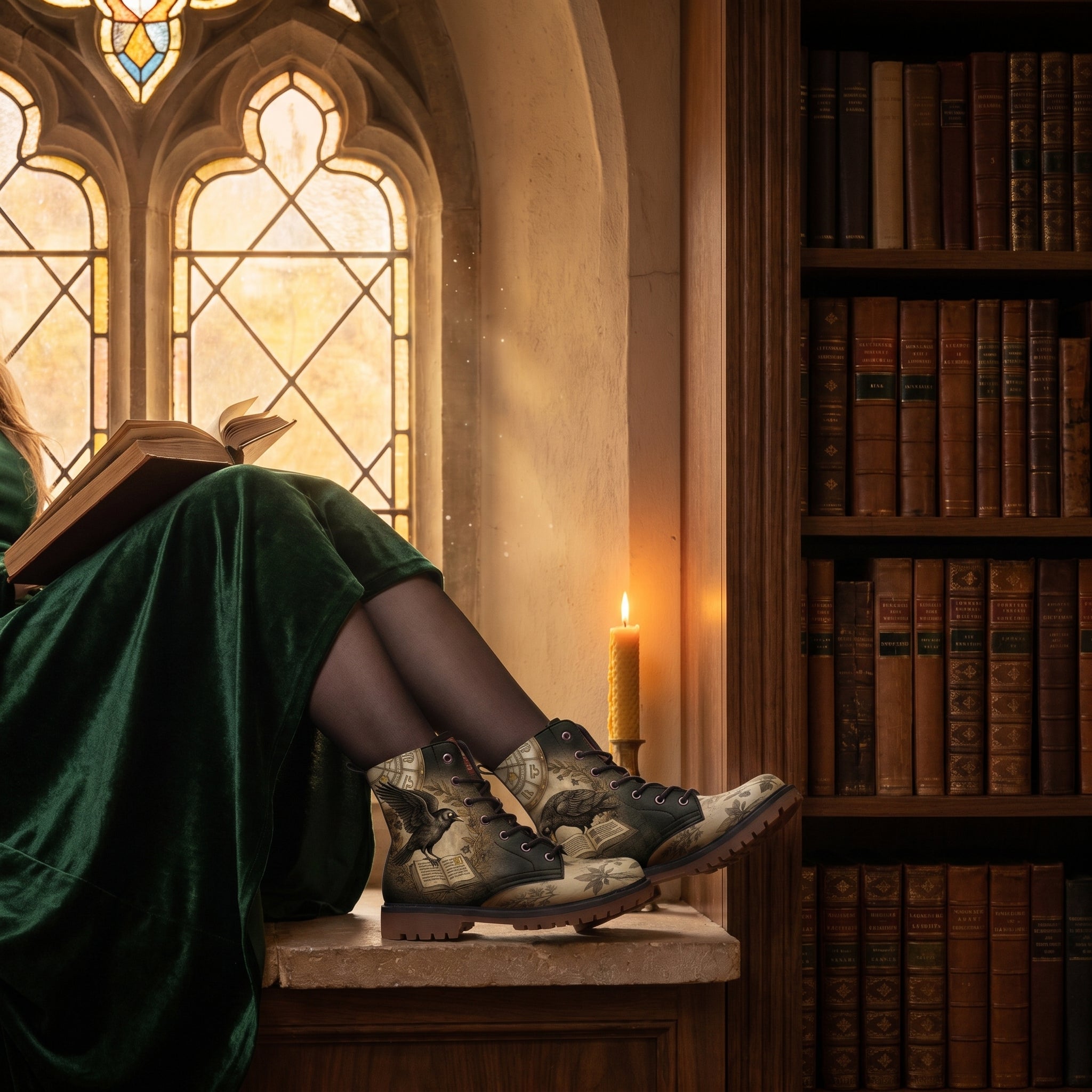 Corvus Vegan Leather Boots - scene lifestyle