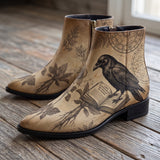 Corvus Fashion Zip Boots — wood floor lifestyle