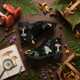 Digitalis Chelsea Boots - woodland flat lay with amanita mushrooms ferns foxglove