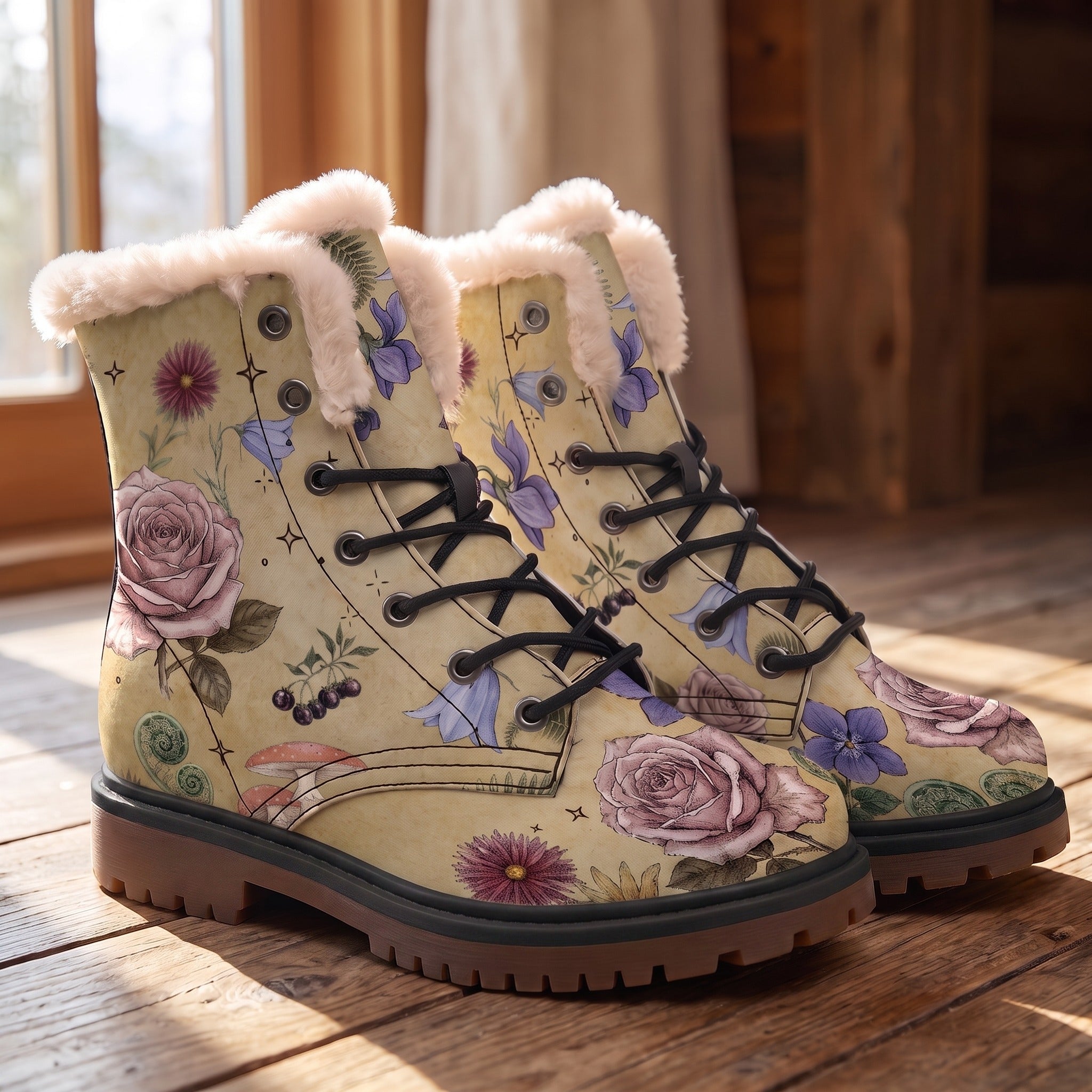 Herbarium Winter Boots - wood floor