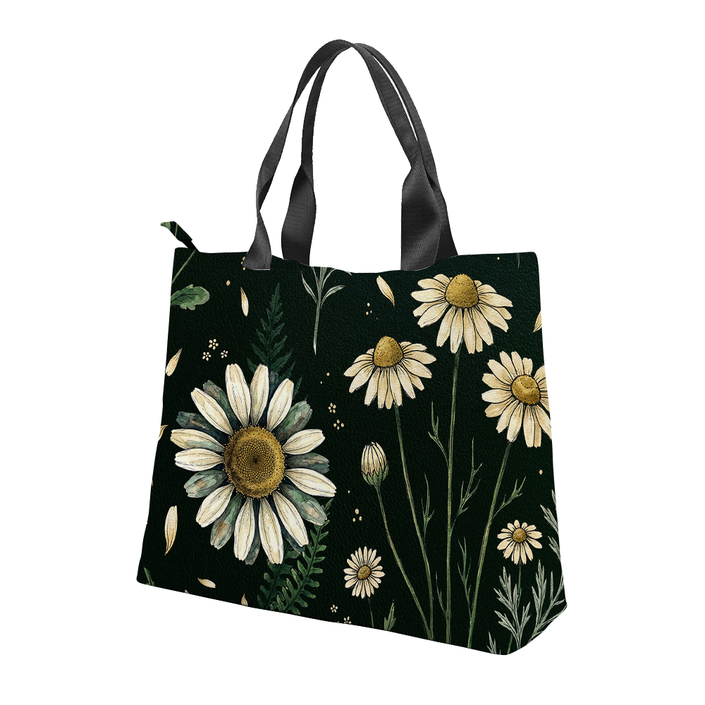 Matricaria Tote — studio 3/4 angle alternate