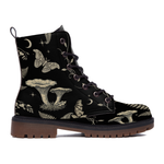 Mycelia Leather Boots — outer side view on white