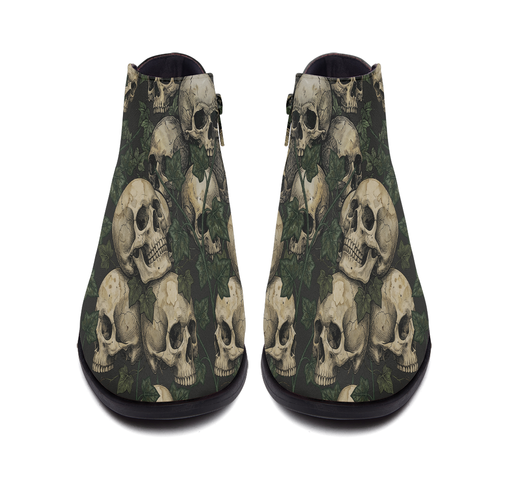 Ossuary Fashion Zip Boots — front detail view