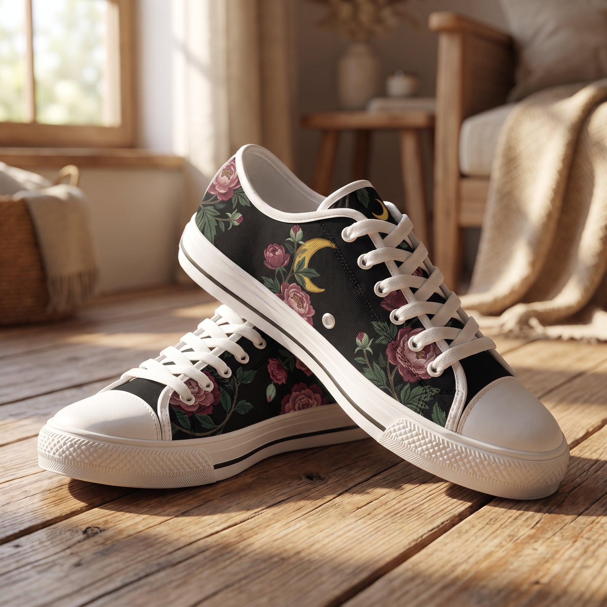 Paeonia Low Tops - Wood Floor