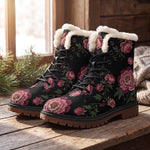 Paeonia Winter Boots - wood floor
