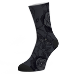 Acherontia Socks — full design, death moth black roses