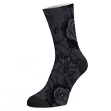 Acherontia Socks — full design, death moth black roses
